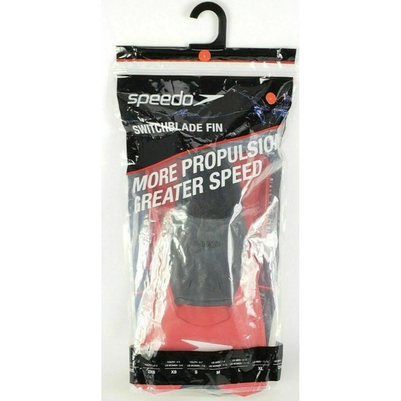 Speedo Swim Speedo Fins Switchblade Swimming Short Red Black Womens